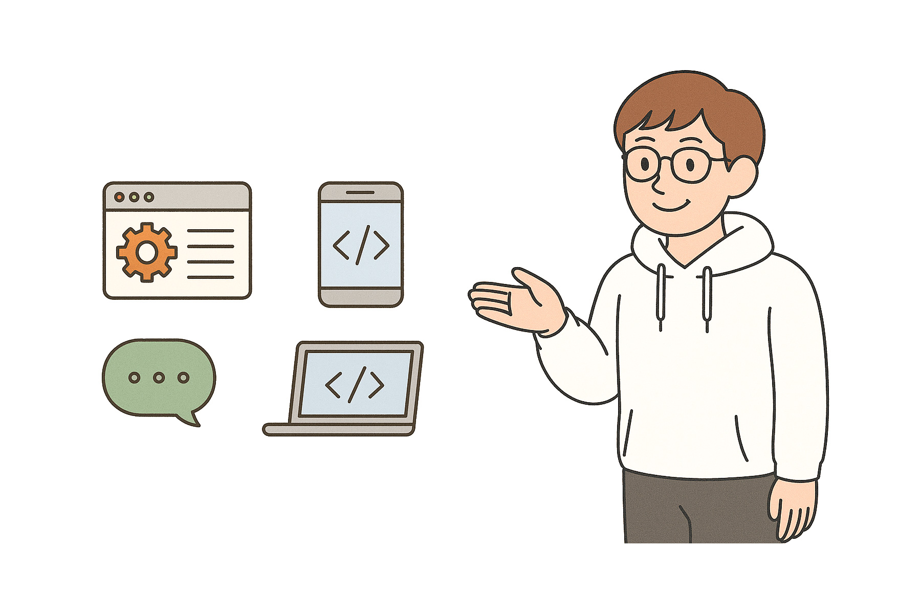 「こんなことができるかな？」「こういう仕組みって作れるかな？」そんな段階からでも、どうぞ安心してご相談ください。